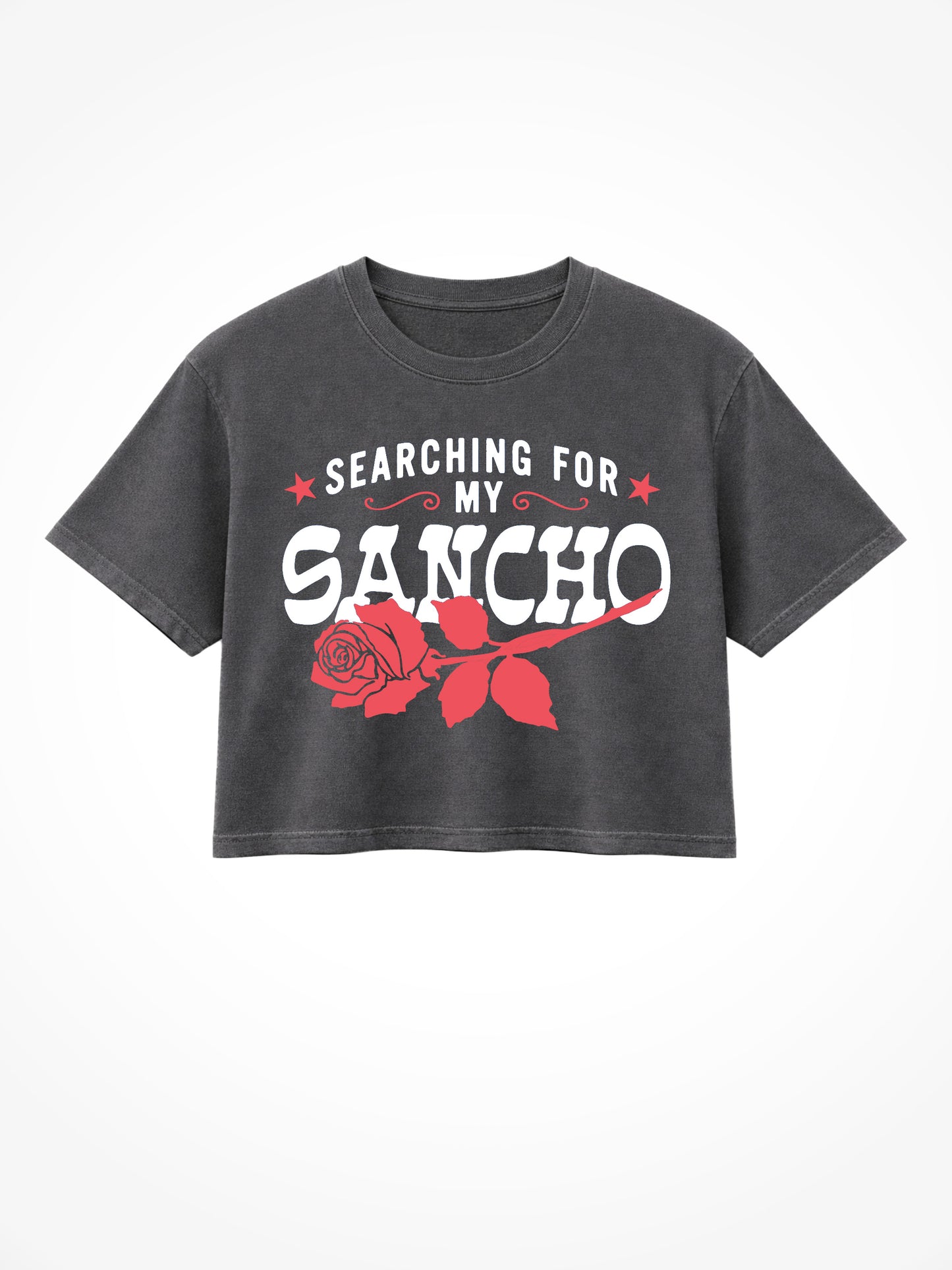 Searching For My Sancho Croptop - Charcoal
