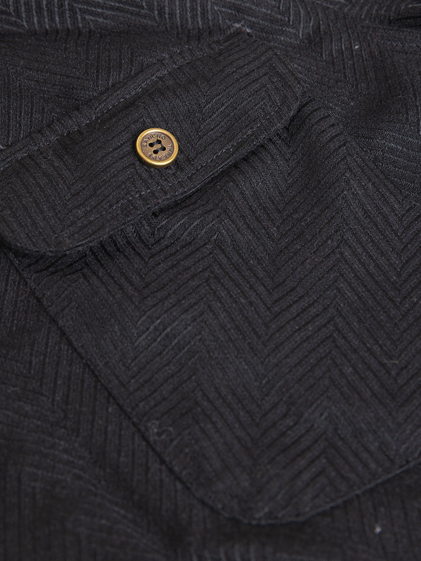 The Black Herringbone Flannel